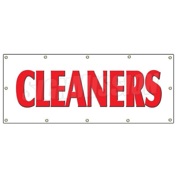 CLEANERS BANNER SIGN laundry dry cleaning signs shirts pressed drapes